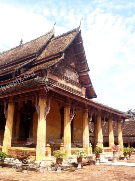 Wat Temple Laos Indochina Oriental