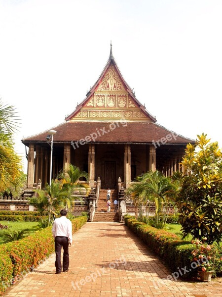 Wat Temple Laos Indochina Oriental