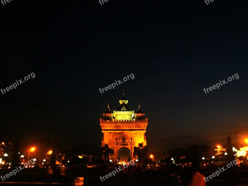 Patuxai Monument Vientiane Laos Patuxai Monument