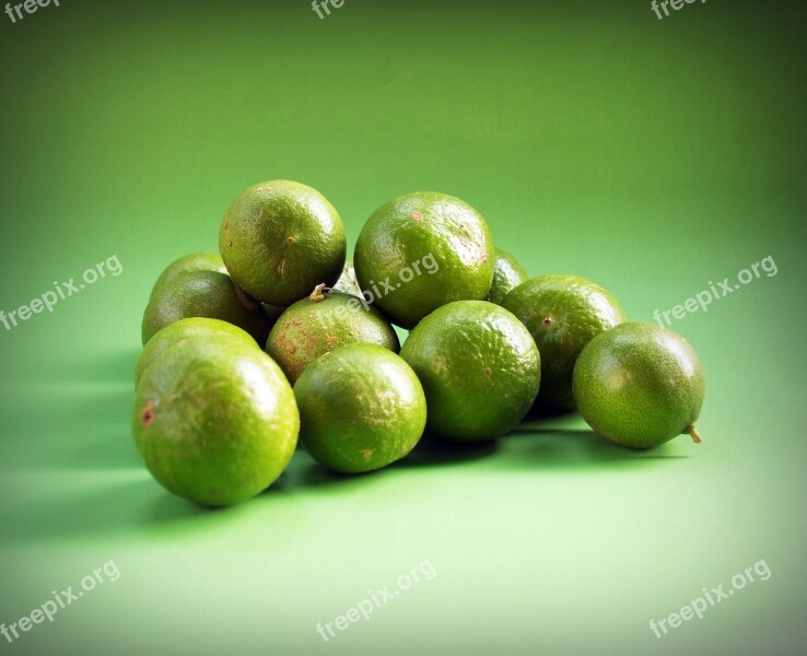 Lime Green Lemon Slice Round