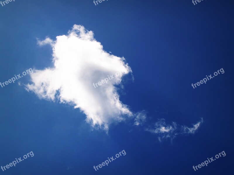 Sky Cloud Blue Background White