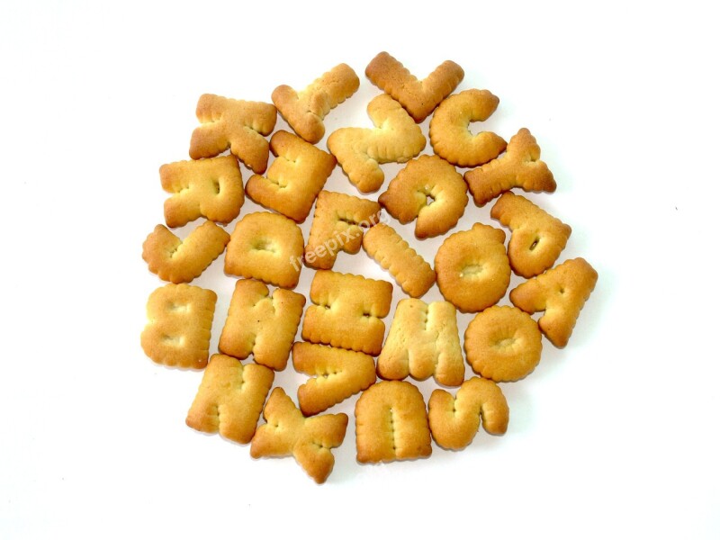 Food Alphabet Biscuit Letter Font