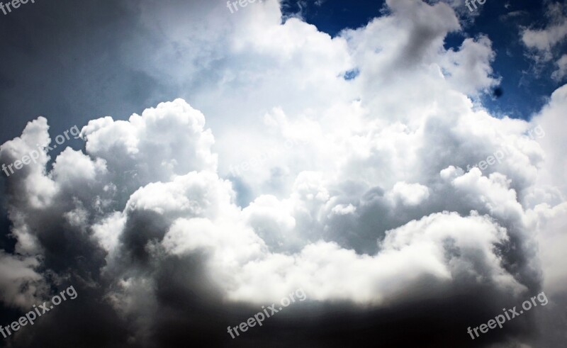 Sky Cloud Blue Background White