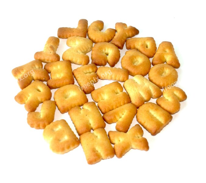 Food Alphabet Biscuit Letter Font