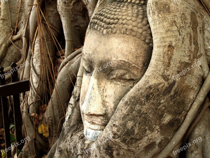 Ayutthaya Thailand Ethnicity Sculpture Oriental