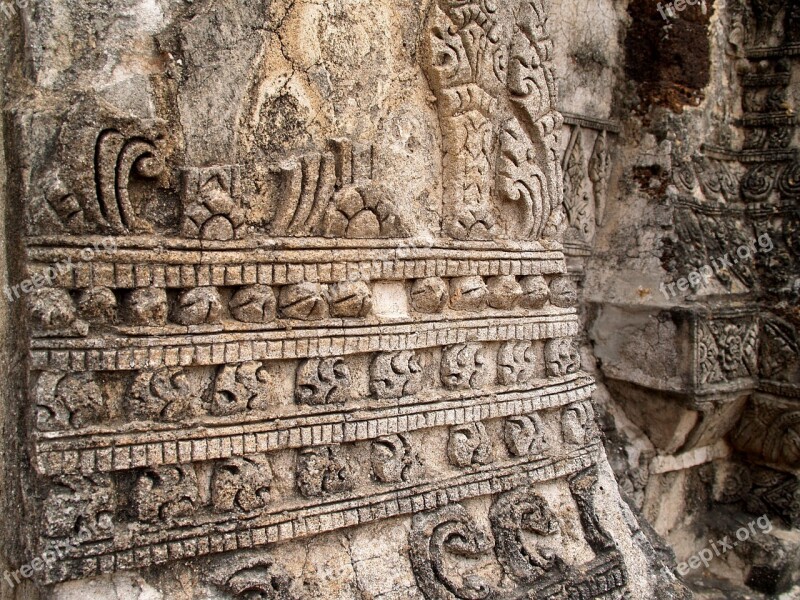 Ayutthaya Thailand Ethnicity Sculpture Oriental