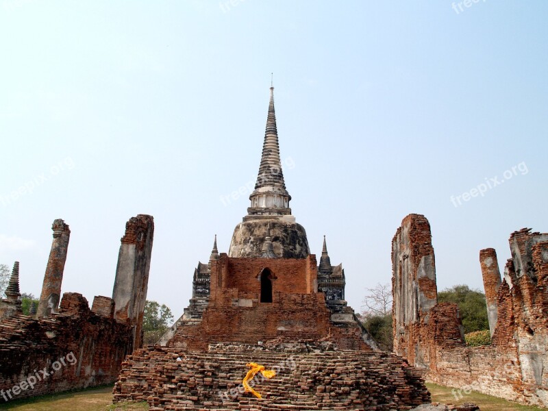 Ayutthaya Thailand Ethnicity Sculpture Oriental