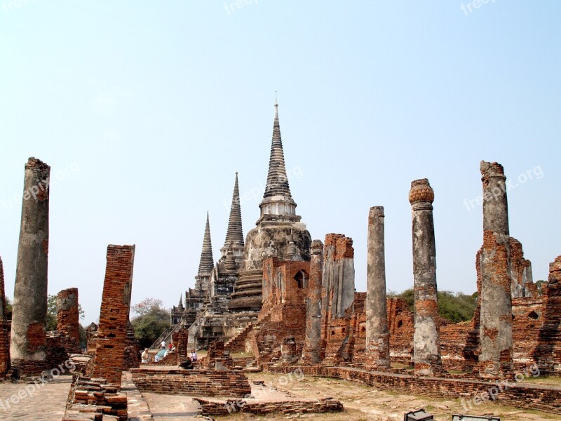 Ayutthaya Thailand Ethnicity Sculpture Oriental