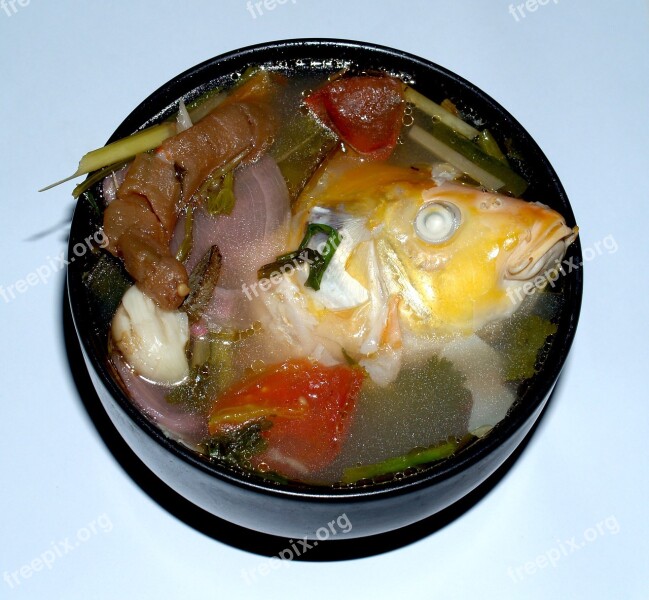 Asian Bowl Broth Color Colorful