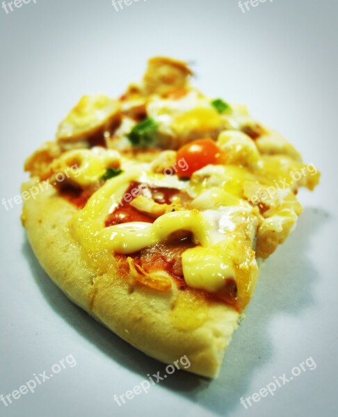 Pizza Slice Pepperoni White Background