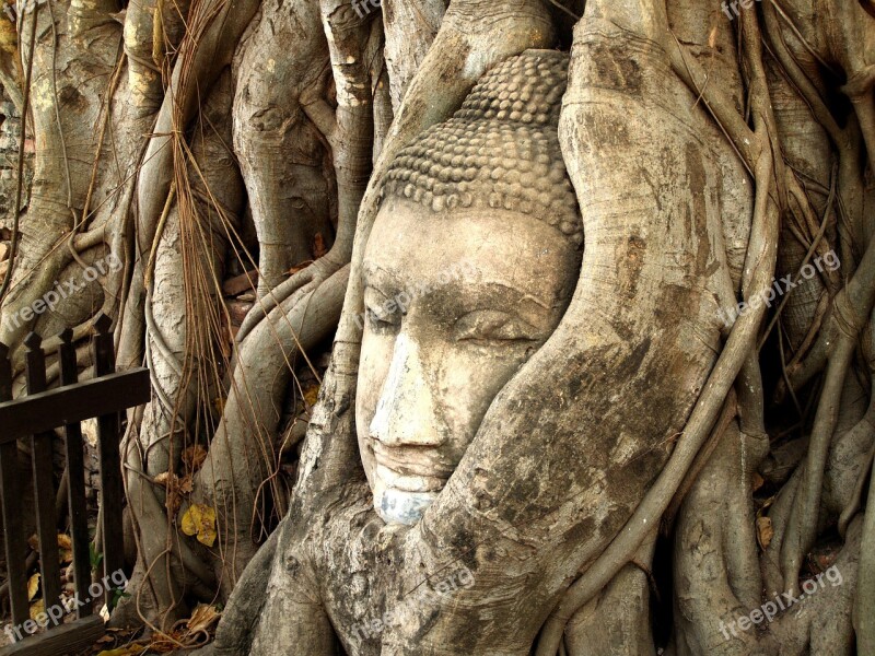 Ayutthaya Thailand Ethnicity Sculpture Oriental