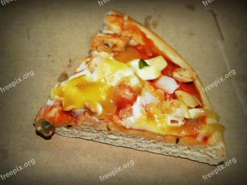 Pizza Slice Pepperoni White Background