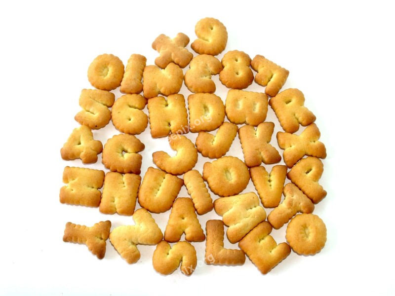 Food Alphabet Biscuit Letter Font