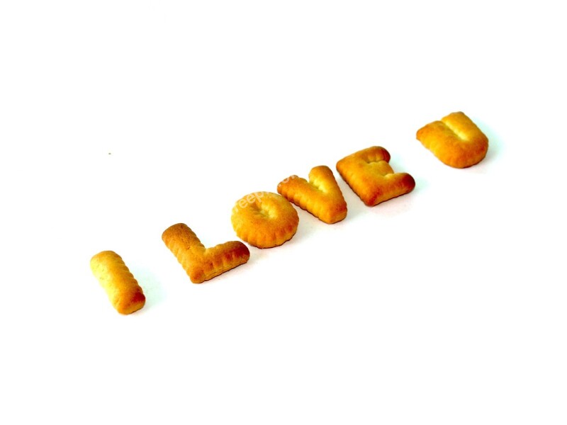 Food Alphabet Biscuit Letter Font