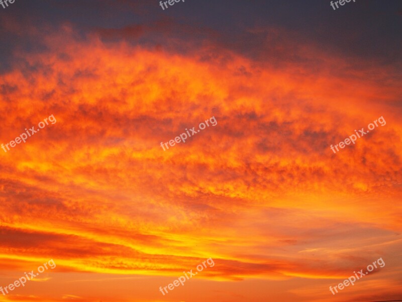 Sunset Sky Red Gold Heaven