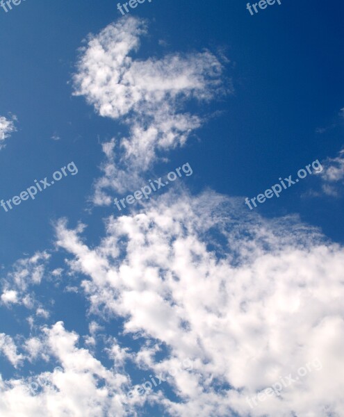 Clouds Sky Blue Weather Background