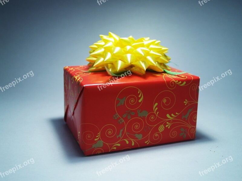 Gift Box Red Present White