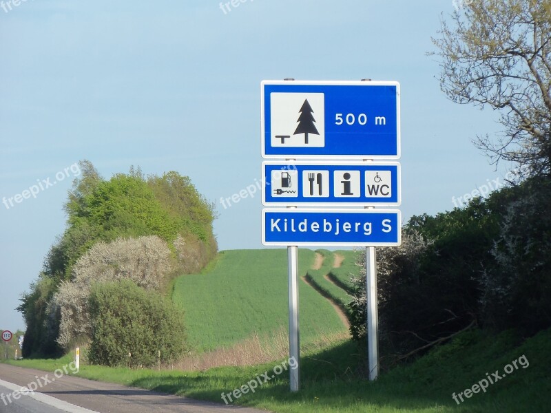 Traffic Sign Resting Place Sky Break Rest