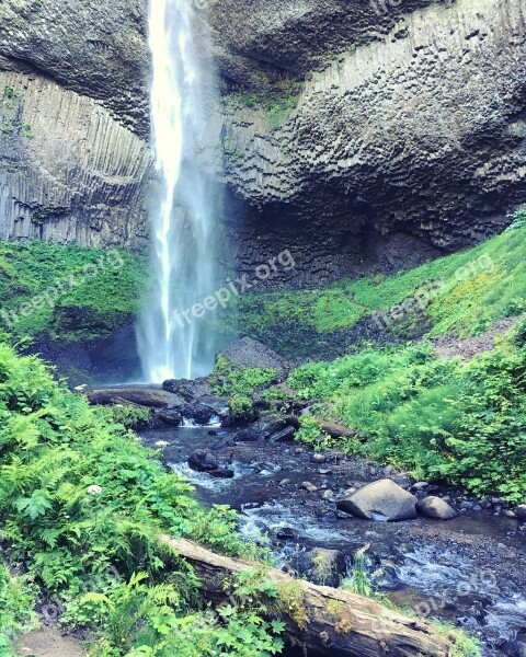 Oregon Waterfall Latourrel Nature Water