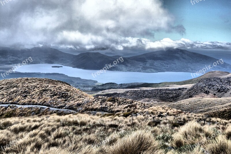 Tongariro Hike Landscape Mount New Zealand