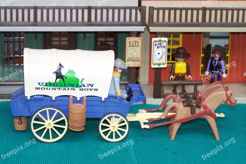 Playmobil Western Usa Covered Wagon Southern States