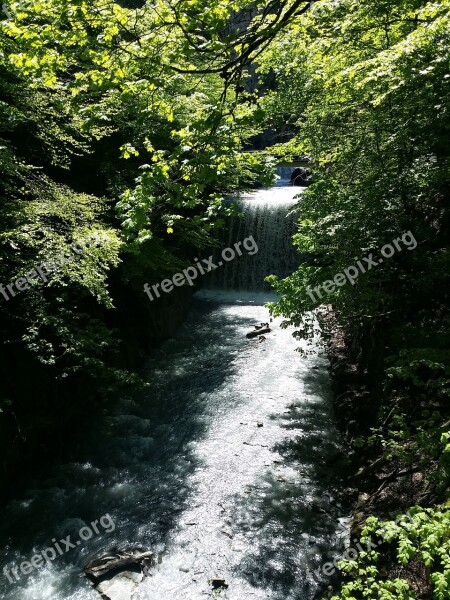 Waterfall River Switzerland Water Nature