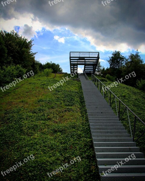 Hill Dump Stairs Sky Building