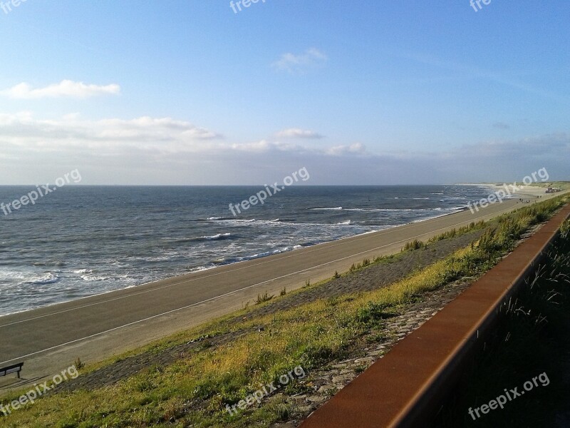 Sea Dike Water North Sea Coast