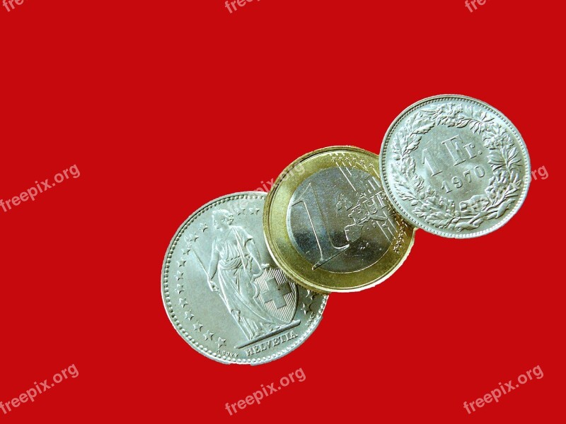 Swiss Francs Swiss Franc Euro Euro Coins Money