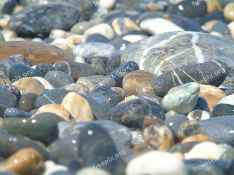 Pebbles Stones Rocks Water Nature