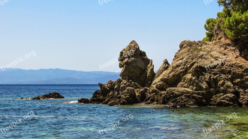 Greece Skiathos Diamanti Beach Beach Rock