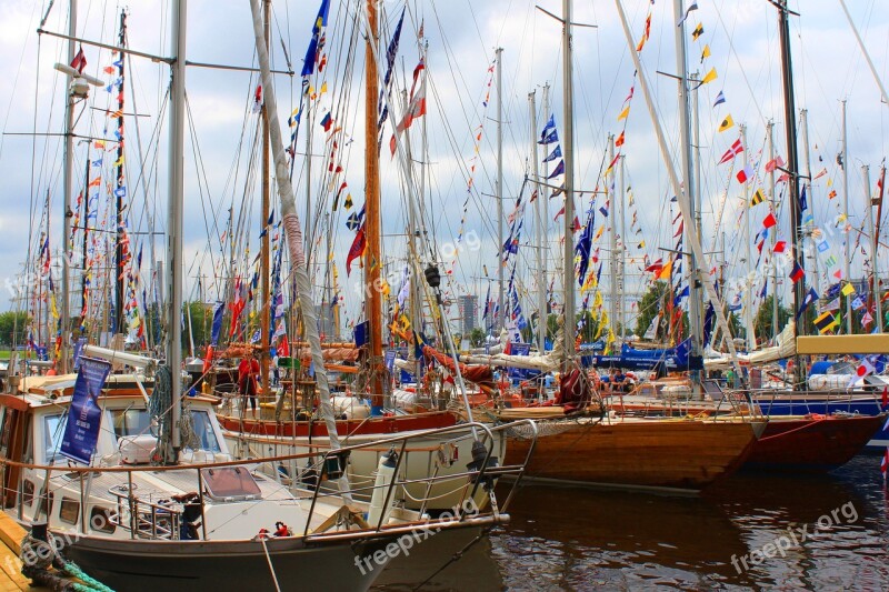 Boats Riga Sailboat Yachting Water