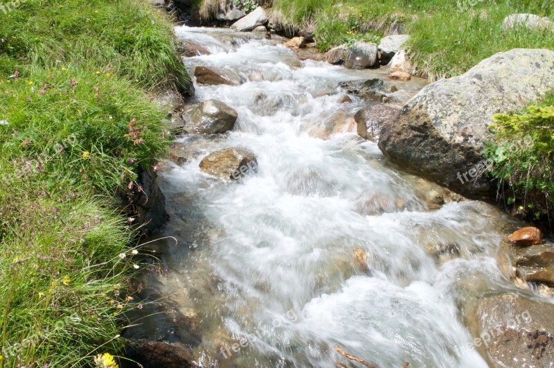 Mountain Stream Mountain Hike Torrent Stones