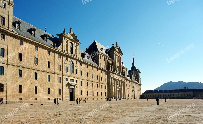 Spain Escorial Palace Castle Esplanade