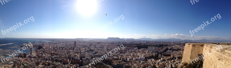 Alicante Sunshine Castle Panorama Spain