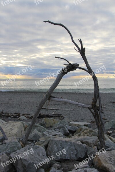 Nature Autumn Beautiful Beach Sunset