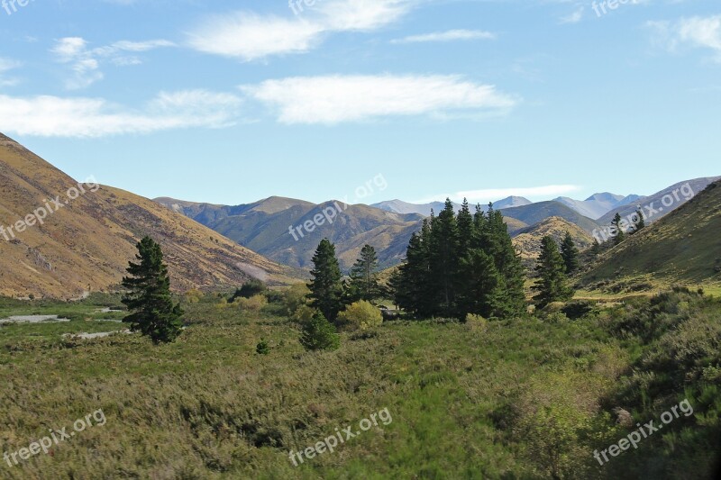 Blue Sky Mountain Alps Hill Nature