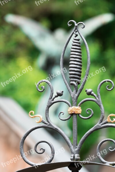 Goal Detail Wrought Iron Gilded Grave