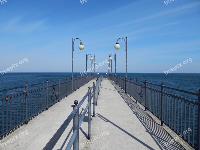 Empty Pier Pier Sea Before Season Wharf