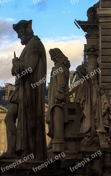 Louvre Paris France Statue Free Photos