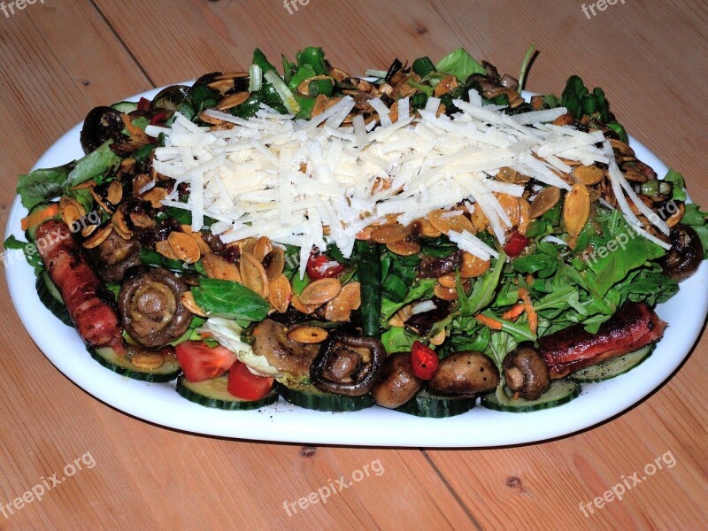 Salad Mushrooms Rocket Parmesan Eat