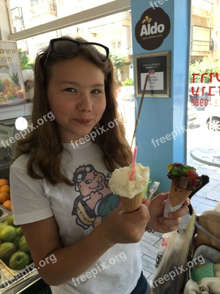 Girl Ice Cream Summer Free Photos