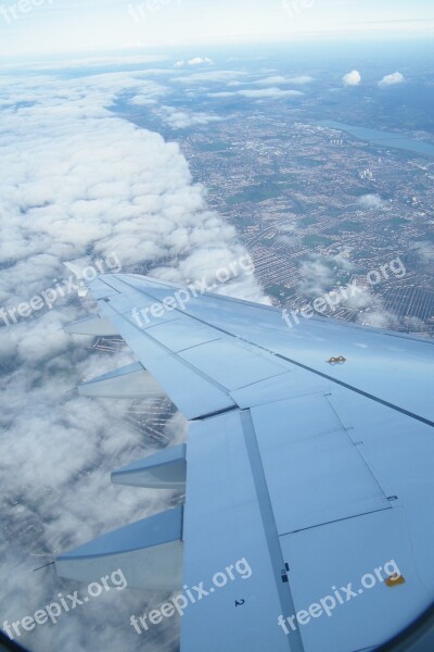 Aircraft Flight Sky Flying Clouds