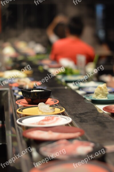 Japan Food Belt Sushi Buffet Food