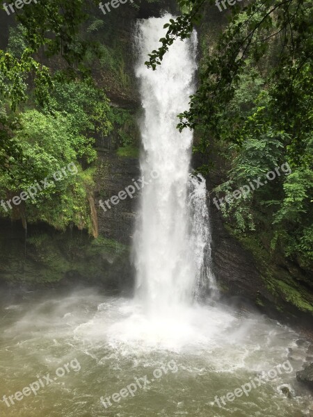 Waterfall Nature Waterfalls Water River