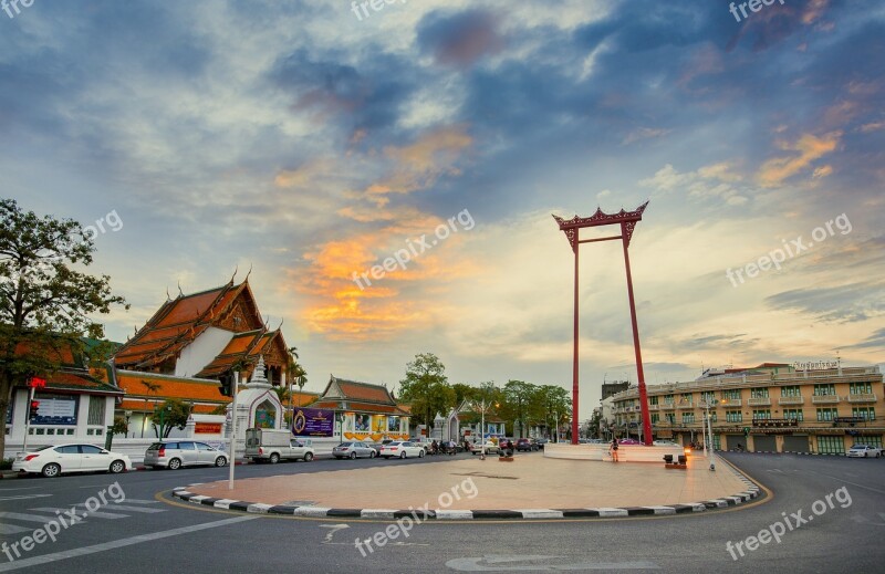 Giant Swing Bangkok The Symbol Religion Thailand