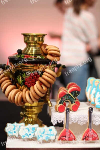 Samovar Russian Decoration Cookies Cookie