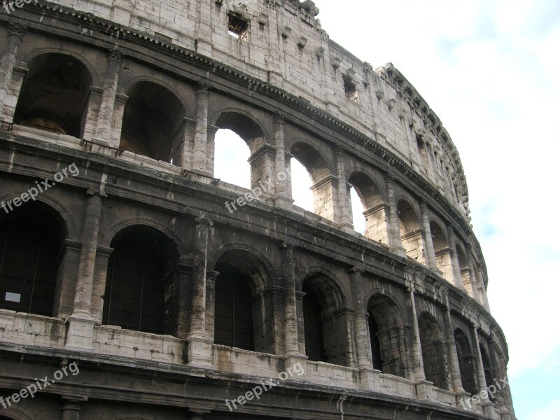 Roman Colosseum Ancient Ruins Rome