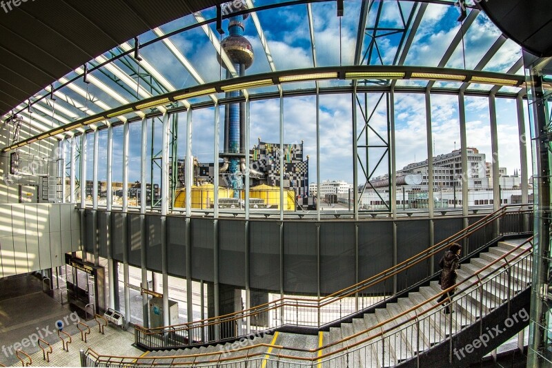 Vienna Ubahn Station Panorama Railway Station