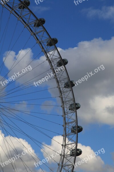 London Eye Ferris Wheel London England River